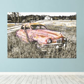 Oude Auto Art 3 Verpakt Canvas (Insitu (Houten vloer))