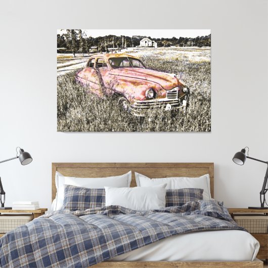 Oude Auto Art 3 Verpakt Canvas (Insitu (Slaapkamer))