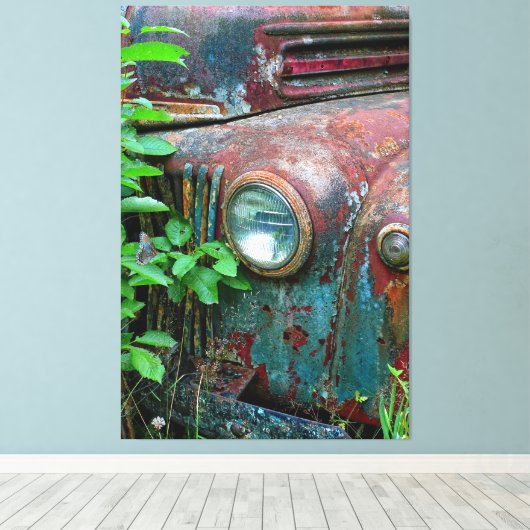 Oude Auto Art 4 Verpakt Canvas (Insitu (Houten vloer))