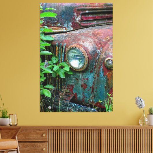 Oude Auto Art 4 Verpakt Canvas (Insitu (Woonkamer))
