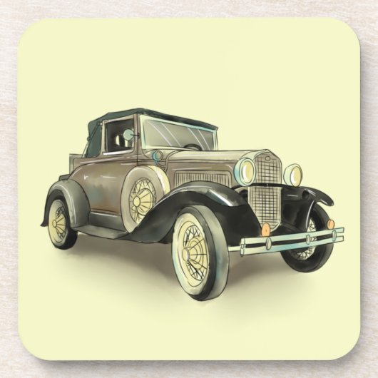 Oude auto bier onderzetter (Voorkant)