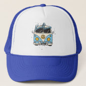 oude auto - blauw trucker pet (Voorkant)
