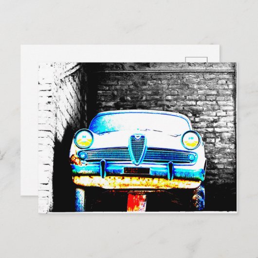 Oude auto briefkaart (Voorkant / Achterkant)