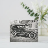 Oude auto briefkaart (Staand voorkant)