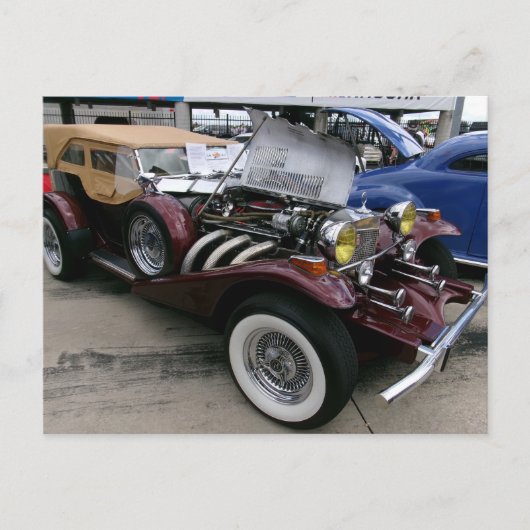 Oude auto briefkaart (Voorkant)