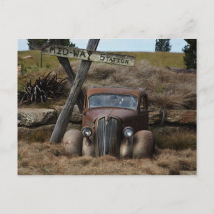 Oude auto briefkaart