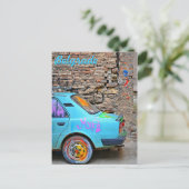 Oude auto briefkaart (Staand voorkant)