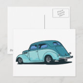 Oude auto briefkaart (Voorkant / Achterkant)