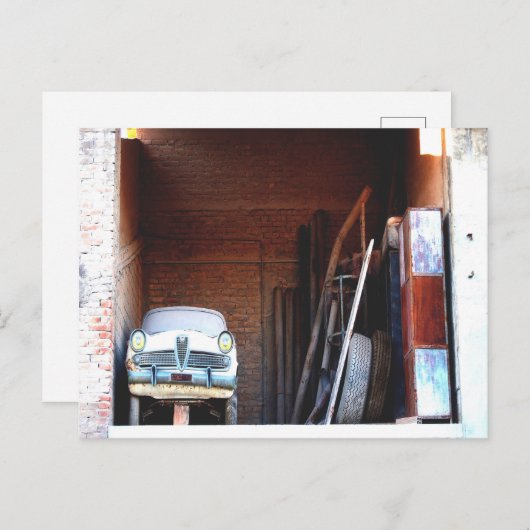 Oude auto briefkaart (Voorkant / Achterkant)