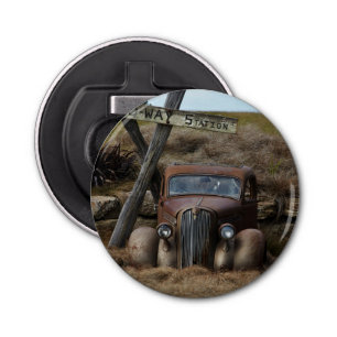 Oude auto button flesopener