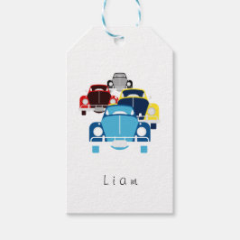Oude auto cadeaulabel