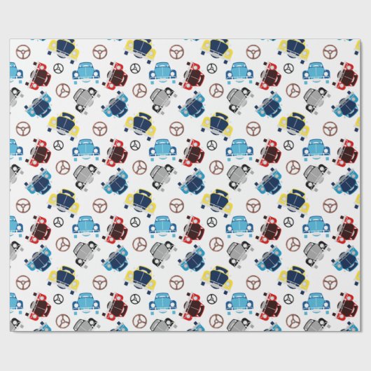 Oude auto cadeaupapier (Vlak)