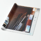 Oude auto cadeaupapier (Uitgerold)