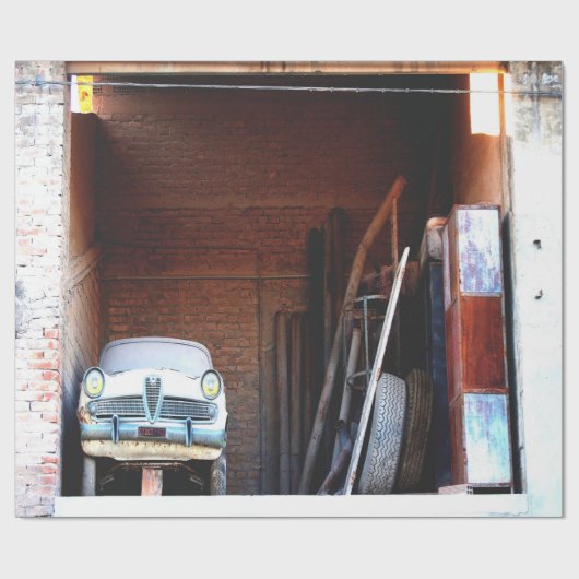 Oude auto cadeaupapier (Vlak)