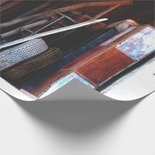 Oude auto cadeaupapier (Hoek)