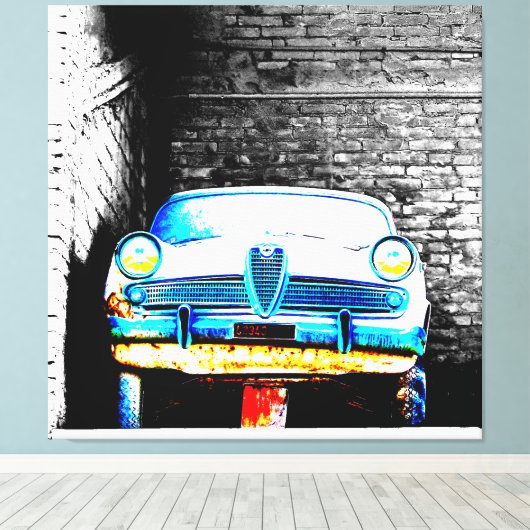 Oude auto canvas afdruk (Insitu (Houten vloer))