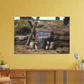 Oude auto canvas afdruk (Insitu (Woonkamer))