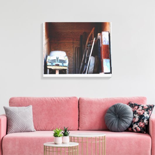 Oude auto canvas afdruk (Insitu (Woonkamer))