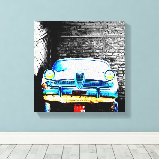 Oude auto canvas afdruk (Insitu (Houten vloer))