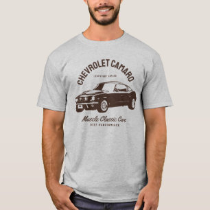 Oude auto Chevrolet camaro typografie  T-shirt