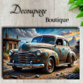 Oude Auto Decoupage Tissuepapier