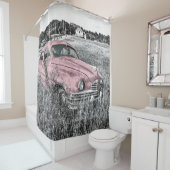 oude auto - douchegordijn (In situ)