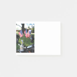 Oude auto en Amerikaanse vlag post-it notitie Post-it® Notes