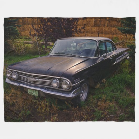 OUDE AUTO FLEECE DEKEN (Voorkant (Horizontaal))