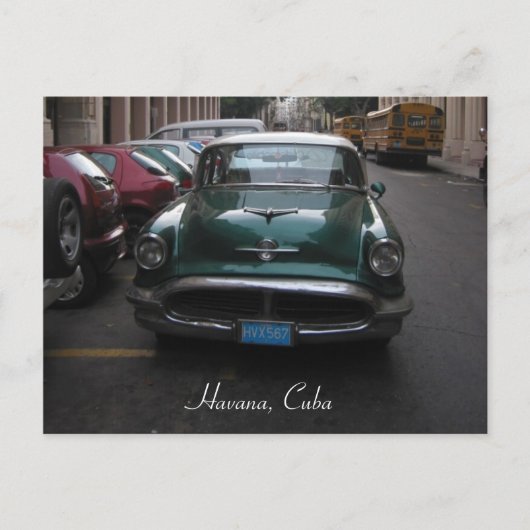 oude auto havana briefkaart (Voorkant)