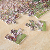 Oude auto in het najaar legpuzzel (Zijkant)