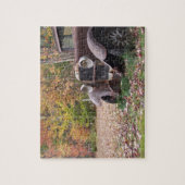 Oude auto in het najaar legpuzzel (Verticaal)