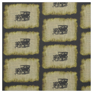 Oude auto in  patroon stof