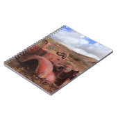 Oude auto in woestijnlandschap notitieboek (Linkerzijde)