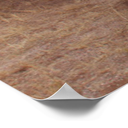 Oude auto in woestijnlandschap poster (Hoek)