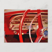 Oude Auto Klassieke Auto Rode Dashboard Detail