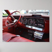 Oude auto met 8 sporen poster (Voorkant)