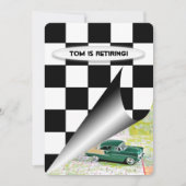 Oude auto met pensioen kaart (Voorkant)