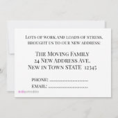 Oude auto Nieuw adreskaart Aankondiging (Achterkant)