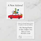 Oude auto Nieuw adreskaart Informatiekaartje (Voorkant / Achterkant)