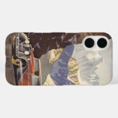 Oude auto op bergweg in de winter met sneeuw Case-Mate iPhone case (Achterkant (horizontaal))