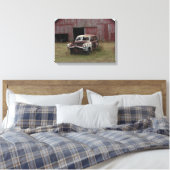Oude auto, oude Barn Canvas Afdruk (Insitu (Slaapkamer))