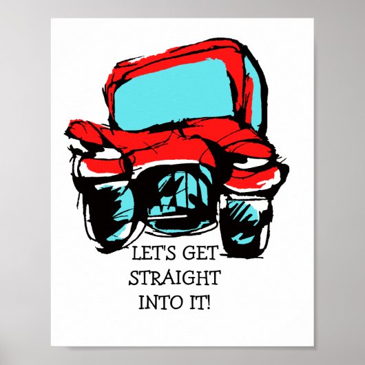 Oude Auto Poster (Voorkant)