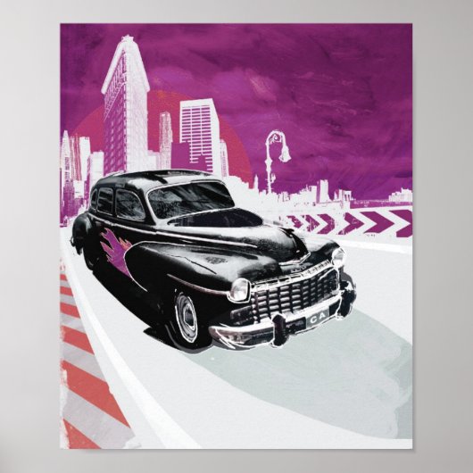 Oude auto poster (Voorkant)
