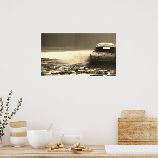 Oude auto poster (Keuken)