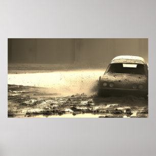 Oude auto poster