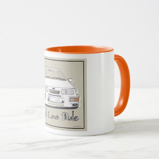 'Oude auto'-regel Mok (Voorkant rechts)