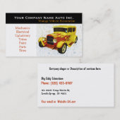 Oude auto-reparatieschop - Herstellingen Visitekaartje (Voorkant / Achterkant)