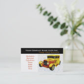 Oude auto-reparatieschop - Herstellingen Visitekaartje (Staand voorkant)