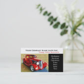 Oude auto-reparatieschop - Herstellingen Visitekaartje (Staand voorkant)