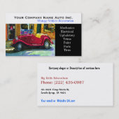 Oude auto-reparatieschop - Herstellingen Visitekaartje (Voorkant / Achterkant)